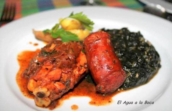Pollo picante con Luche, pollo piquante con algas, gastronomia chilena, cocina chilena